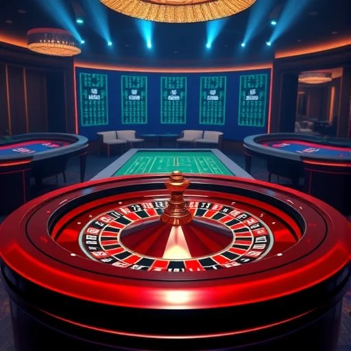 Blackjack live dealer table with card shoe and player interface